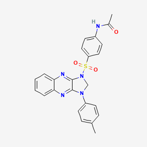 molecular formula C24H21N5O3S B5779826 N-(4-{[3-(4-methylphenyl)-2,3-dihydro-1H-imidazo[4,5-b]quinoxalin-1-yl]sulfonyl}phenyl)acetamide 