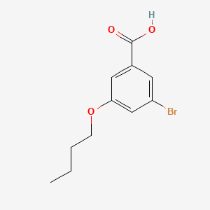 molecular formula C11H13BrO3 B577983 3-溴-5-丁氧基苯甲酸 CAS No. 1228956-96-4