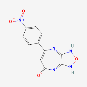 molecular formula C11H7N5O4 B5779838 7-(4-nitrophenyl)-4H-[1,2,5]oxadiazolo[3,4-b][1,4]diazepin-5(8H)-one 