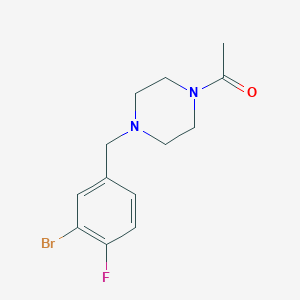molecular formula C13H16BrFN2O B5779840 1-acetyl-4-(3-bromo-4-fluorobenzyl)piperazine 