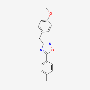molecular formula C17H16N2O2 B5779861 3-(4-methoxybenzyl)-5-(4-methylphenyl)-1,2,4-oxadiazole 