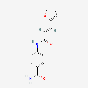 molecular formula C14H12N2O3 B5779873 4-{[3-(2-furyl)acryloyl]amino}benzamide 