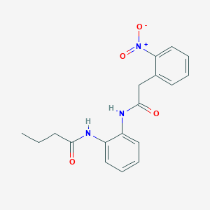 molecular formula C18H19N3O4 B5779874 N-(2-{[2-(2-nitrophenyl)acetyl]amino}phenyl)butanamide 