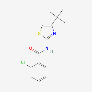 molecular formula C14H15ClN2OS B5779878 N-(4-tert-butyl-1,3-thiazol-2-yl)-2-chlorobenzamide 