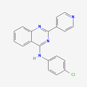 molecular formula C19H13ClN4 B5779886 N-(4-chlorophenyl)-2-(4-pyridinyl)-4-quinazolinamine 