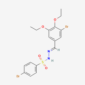 molecular formula C17H18Br2N2O4S B5779901 4-bromo-N'-(3-bromo-4,5-diethoxybenzylidene)benzenesulfonohydrazide 
