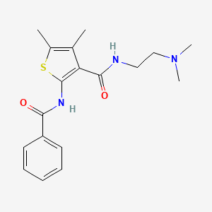 molecular formula C18H23N3O2S B5779913 2-(benzoylamino)-N-[2-(dimethylamino)ethyl]-4,5-dimethyl-3-thiophenecarboxamide 