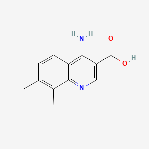 molecular formula C12H12N2O2 B577992 4-Amino-7,8-dimethylquinoline-3-carboxylic acid CAS No. 1234880-97-7