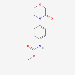 molecular formula C13H16N2O4 B577993 Ethyl (4-(3-oxomorpholino)phenyl)carbamate CAS No. 1327778-39-1