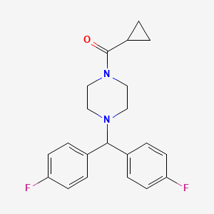 molecular formula C21H22F2N2O B5779949 1-[bis(4-fluorophenyl)methyl]-4-(cyclopropylcarbonyl)piperazine 