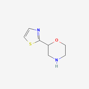 molecular formula C7H10N2OS B577995 2-(1,3-Thiazol-2-yl)morpholine CAS No. 1211526-76-9