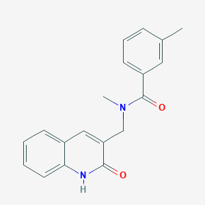 N-[(2-hydroxy-3-quinolinyl)methyl]-N,3-dimethylbenzamide