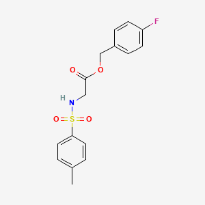molecular formula C16H16FNO4S B5779952 4-fluorobenzyl N-[(4-methylphenyl)sulfonyl]glycinate 