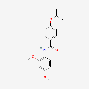 molecular formula C18H21NO4 B5779975 N-(2,4-dimethoxyphenyl)-4-isopropoxybenzamide 