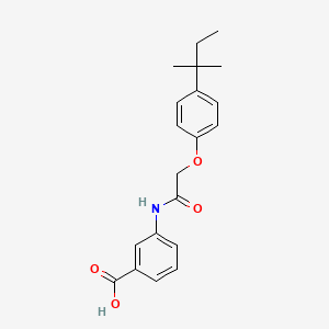 molecular formula C20H23NO4 B5780023 3-({[4-(1,1-dimethylpropyl)phenoxy]acetyl}amino)benzoic acid CAS No. 649773-66-0