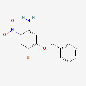 molecular formula C13H11BrN2O3 B578003 5-(苄氧基)-4-溴-2-硝基苯胺 CAS No. 1255574-69-6