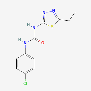 molecular formula C11H11ClN4OS B5780037 N-(4-chlorophenyl)-N'-(5-ethyl-1,3,4-thiadiazol-2-yl)urea 