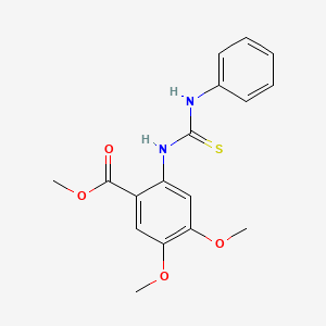 molecular formula C17H18N2O4S B5780047 methyl 2-[(anilinocarbonothioyl)amino]-4,5-dimethoxybenzoate CAS No. 6482-31-1