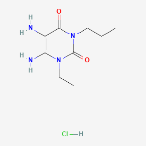 molecular formula C9H17ClN4O2 B578005 5,6-Diamino-1-ethyl-3-propylpyrimidine-2,4(1H,3H)-dione hydrochloride CAS No. 1245645-59-3