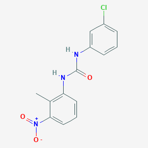 molecular formula C14H12ClN3O3 B5780052 N-(3-chlorophenyl)-N'-(2-methyl-3-nitrophenyl)urea 