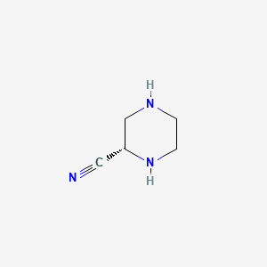 molecular formula C5H9N3 B578007 (S)-哌嗪-2-腈 CAS No. 1212303-37-1