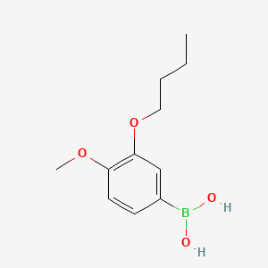 molecular formula C11H17BO4 B578008 (3-丁氧基-4-甲氧基苯基)硼酸 CAS No. 1217501-14-8