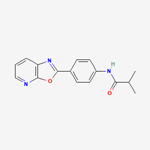 molecular formula C16H15N3O2 B5780085 2-methyl-N-(4-[1,3]oxazolo[5,4-b]pyridin-2-ylphenyl)propanamide 