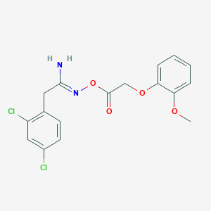 2-(2,4-dichlorophenyl)-N'-{[(2-methoxyphenoxy)acetyl]oxy}ethanimidamide