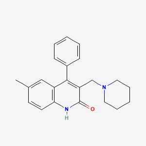 molecular formula C22H24N2O B5780100 6-methyl-4-phenyl-3-(1-piperidinylmethyl)-2(1H)-quinolinone 