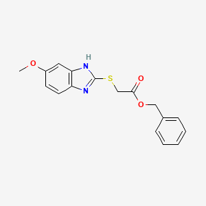molecular formula C17H16N2O3S B5780111 benzyl [(5-methoxy-1H-benzimidazol-2-yl)thio]acetate 