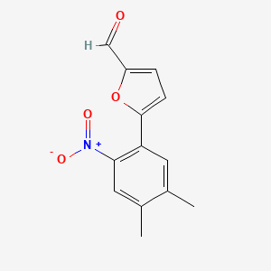 molecular formula C13H11NO4 B578013 5-(4,5-Dimethyl-2-nitrophenyl)furan-2-carbaldehyde CAS No. 1242840-80-7