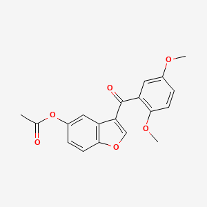 molecular formula C19H16O6 B5780139 3-(2,5-dimethoxybenzoyl)-1-benzofuran-5-yl acetate 