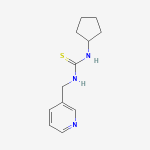 molecular formula C12H17N3S B5780157 N-cyclopentyl-N'-(3-pyridinylmethyl)thiourea 