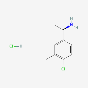 molecular formula C9H13Cl2N B578017 (R)-1-(4-Chloro-3-methylphenyl)ethanamine hydrochloride CAS No. 1255306-36-5