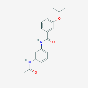 molecular formula C19H22N2O3 B5780172 N-[3-(propanoylamino)phenyl]-3-(propan-2-yloxy)benzamide 