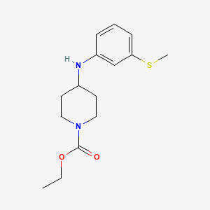 molecular formula C15H22N2O2S B5780173 ethyl 4-{[3-(methylthio)phenyl]amino}-1-piperidinecarboxylate 