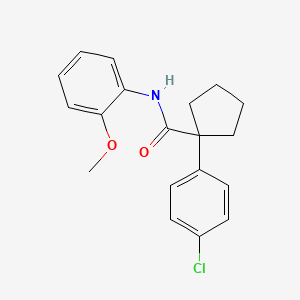 molecular formula C19H20ClNO2 B5780193 1-(4-chlorophenyl)-N-(2-methoxyphenyl)cyclopentanecarboxamide 
