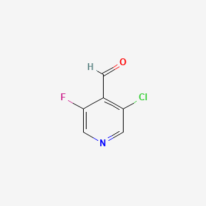 molecular formula C6H3ClFNO B578020 3-氯-5-氟异烟酰醛 CAS No. 1227603-79-3