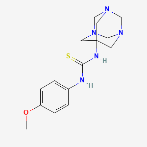 molecular formula C15H21N5OS B5780209 N-(4-methoxyphenyl)-N'-1,3,5-triazatricyclo[3.3.1.1~3,7~]dec-7-ylthiourea 