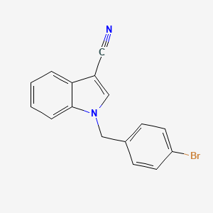 molecular formula C16H11BrN2 B5780216 1-(4-溴苄基)-1H-吲哚-3-腈 