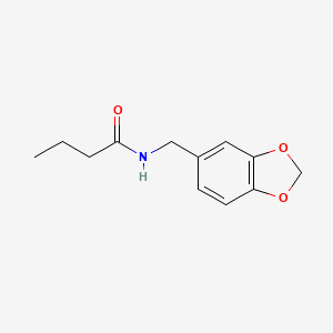 molecular formula C12H15NO3 B5780229 N-(1,3-benzodioxol-5-ylmethyl)butanamide 