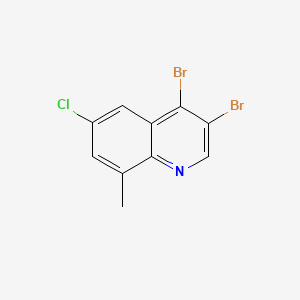 B578024 3,4-Dibromo-6-chloro-8-methylquinoline CAS No. 1211751-43-7