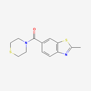 molecular formula C13H14N2OS2 B5780240 2-methyl-6-(4-thiomorpholinylcarbonyl)-1,3-benzothiazole 