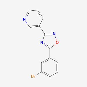 3-[5-(3-bromophenyl)-1,2,4-oxadiazol-3-yl]pyridine