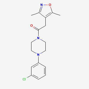 molecular formula C17H20ClN3O2 B5780258 1-(3-chlorophenyl)-4-[(3,5-dimethyl-4-isoxazolyl)acetyl]piperazine 