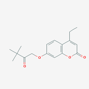 molecular formula C17H20O4 B5780263 7-(3,3-dimethyl-2-oxobutoxy)-4-ethyl-2H-chromen-2-one 