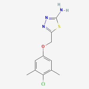 molecular formula C11H12ClN3OS B5780265 5-[(4-chloro-3,5-dimethylphenoxy)methyl]-1,3,4-thiadiazol-2-amine 