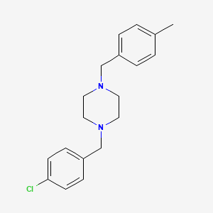 molecular formula C19H23ClN2 B5780281 1-(4-chlorobenzyl)-4-(4-methylbenzyl)piperazine 
