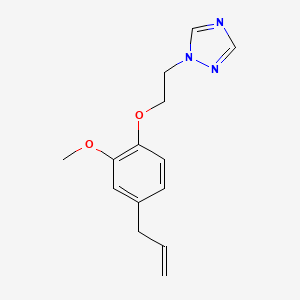 molecular formula C14H17N3O2 B5780294 1-[2-(4-allyl-2-methoxyphenoxy)ethyl]-1H-1,2,4-triazole 