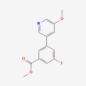 molecular formula C14H12FNO3 B578031 3-氟-5-(5-甲氧基吡啶-3-基)苯甲酸甲酯 CAS No. 1373232-83-7